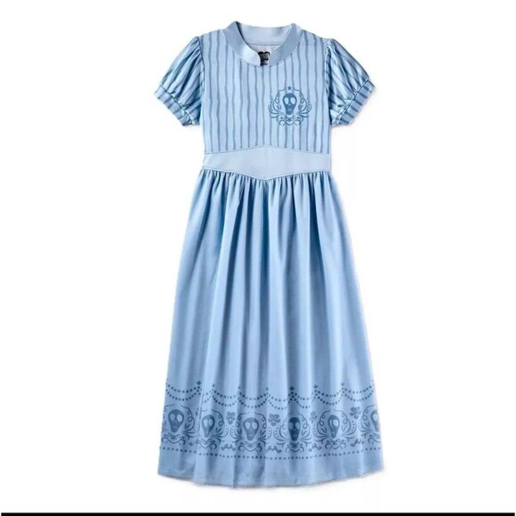 Beetlejuice Girls' Size Small 6/6x Light Blue Full Length Flare Skirt Nightgown - Picture 1 of 3